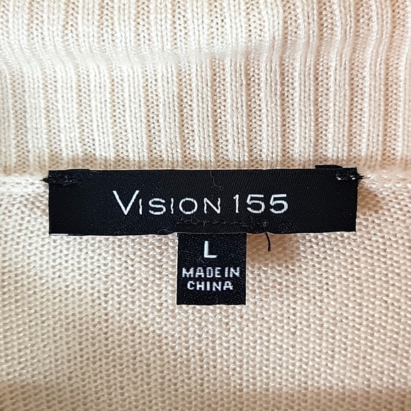 Vision 155 Cowell Neckline Long Sleeve Light weight Sweater Size L - Picture 2 of 11